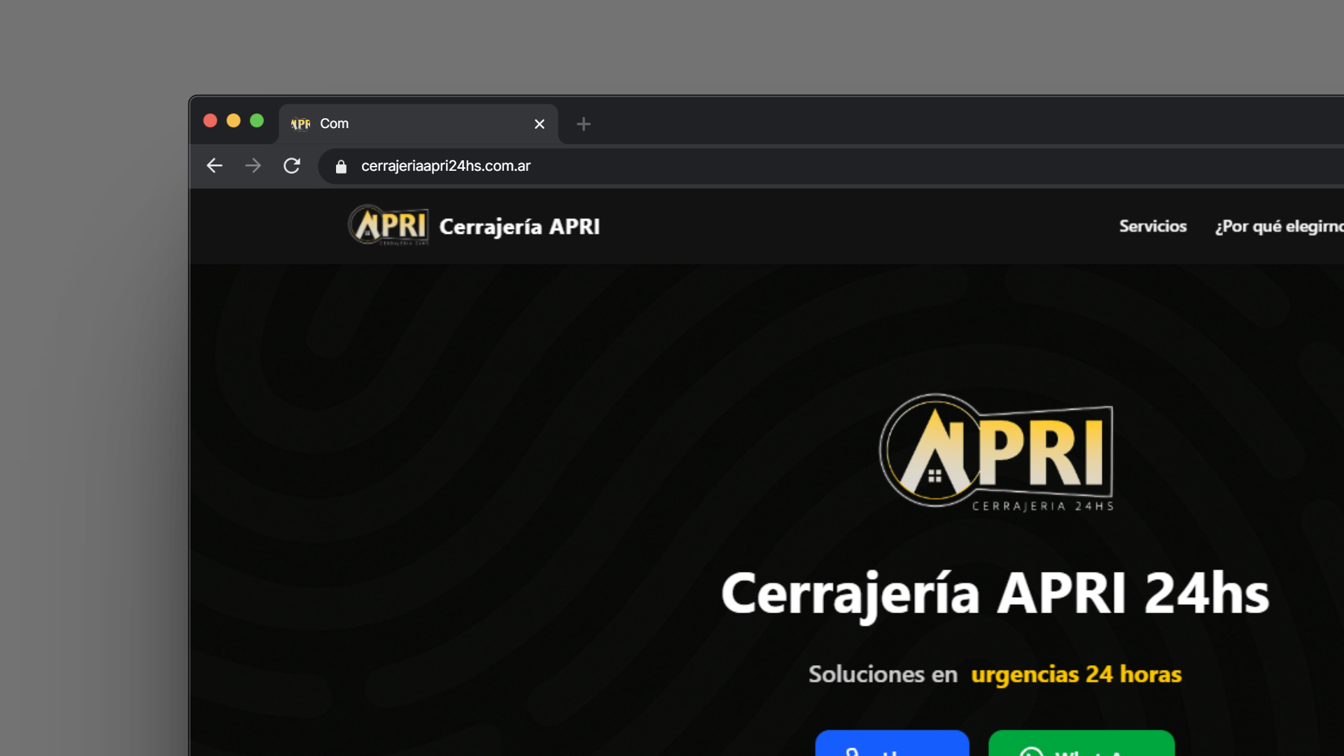 Preview proyecto: Cerrajería APRI